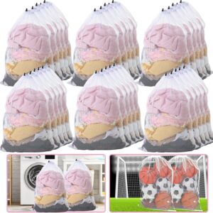 Laundry Mesh Bags – Large – White – Drawstring