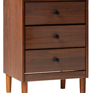 Nightstand – 3 Drawer – Walnut
