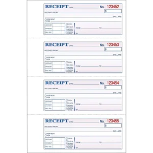 Receipt Book – 3 Part