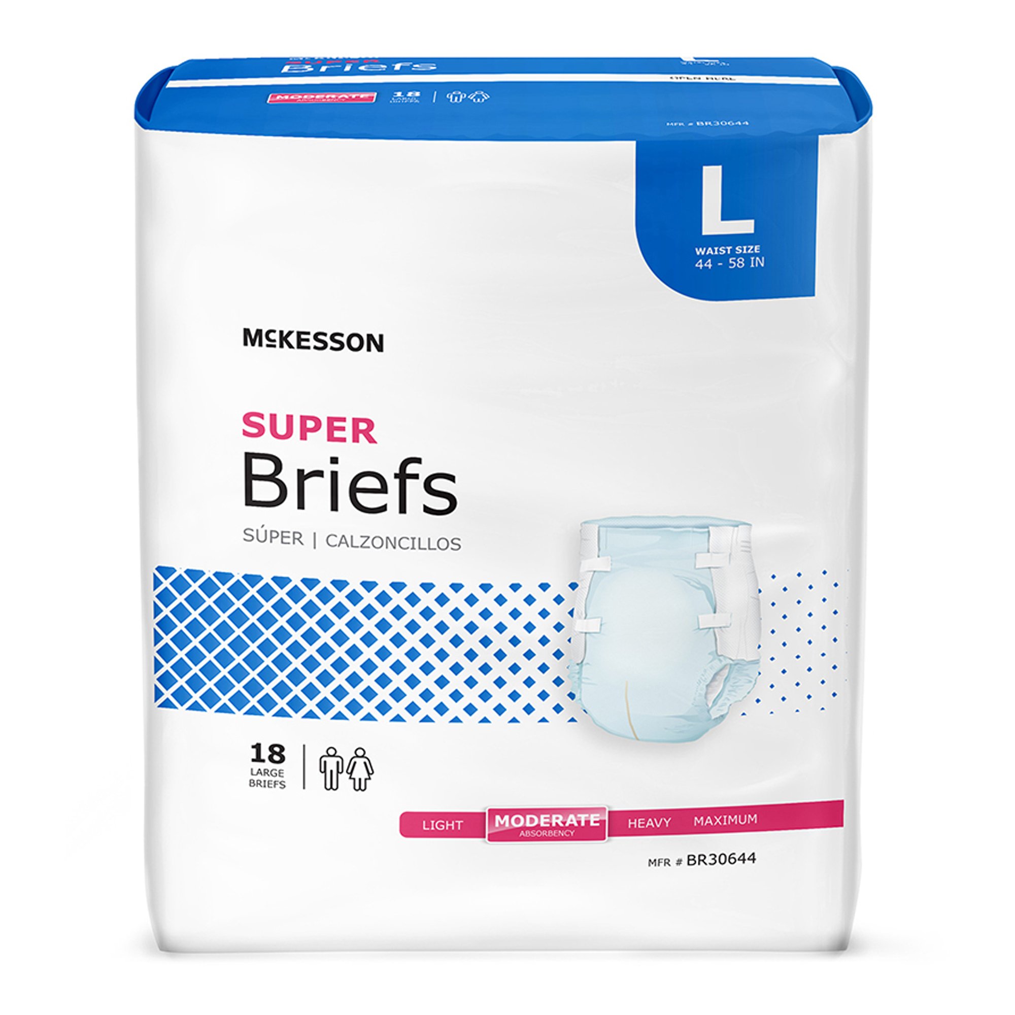 McKesson Adult Incontinence Brief – Large – Moderate