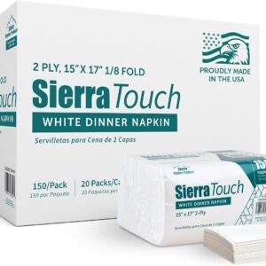 Dinner Napkins – 2 Ply – White