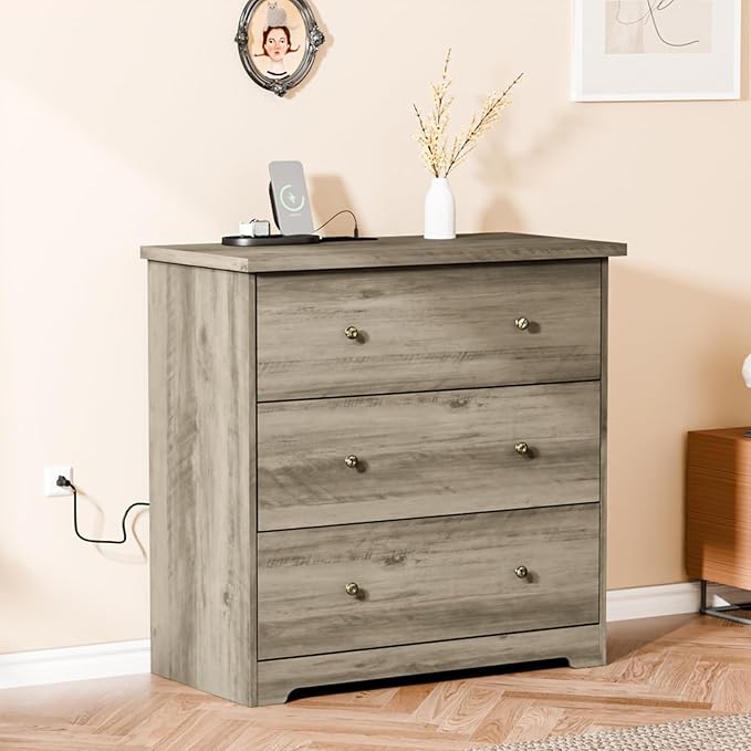 Dresser – 3 Drawer – Charging Station