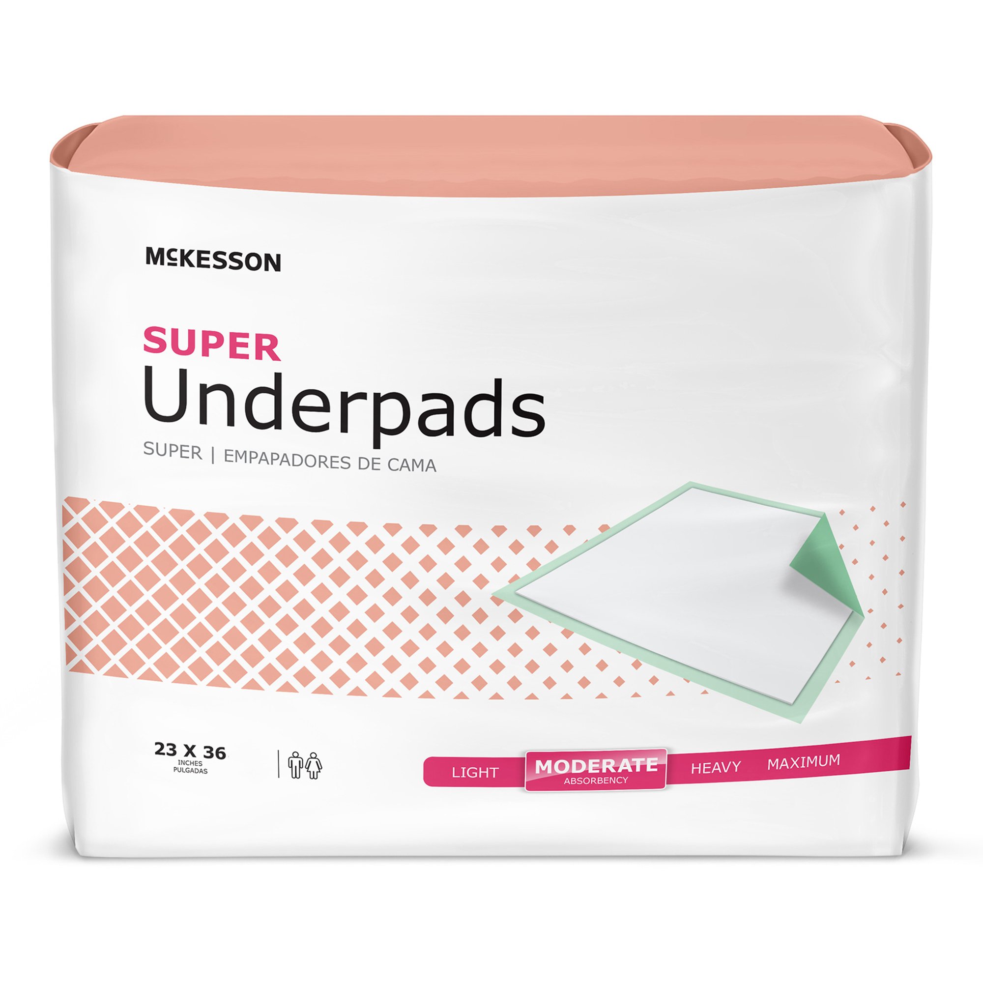 McKesson Disposable Underpad – 23 x 36 in – Moderate