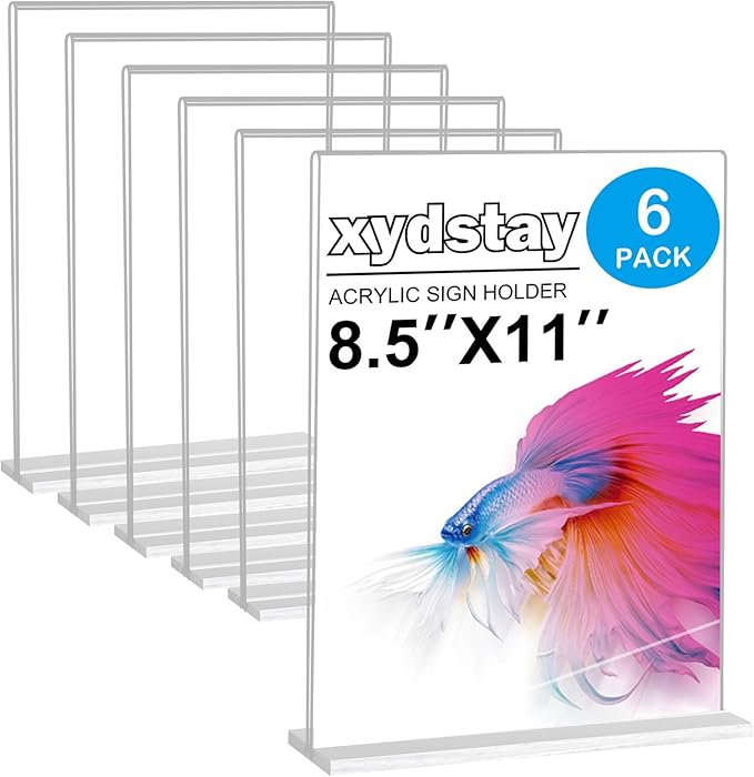 Acrylic Sign Holder – 8.5 x 11