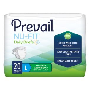 Incontinence Brief - Prevail Nu-Fit - Large - Heavy Absorbency