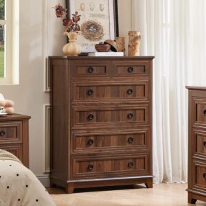 41" Dresser – 6 Drawer Rustic Wood