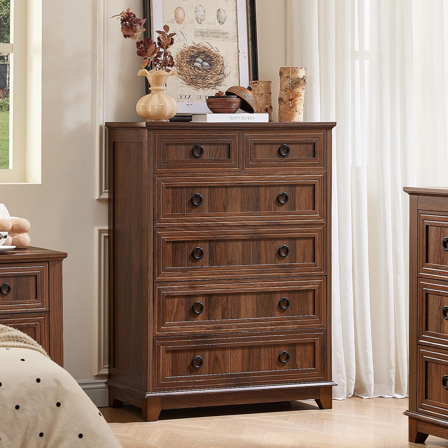 41" Dresser – 6 Drawer Rustic Wood