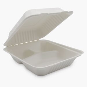 Food Container - Clamshell - 3 Compartment