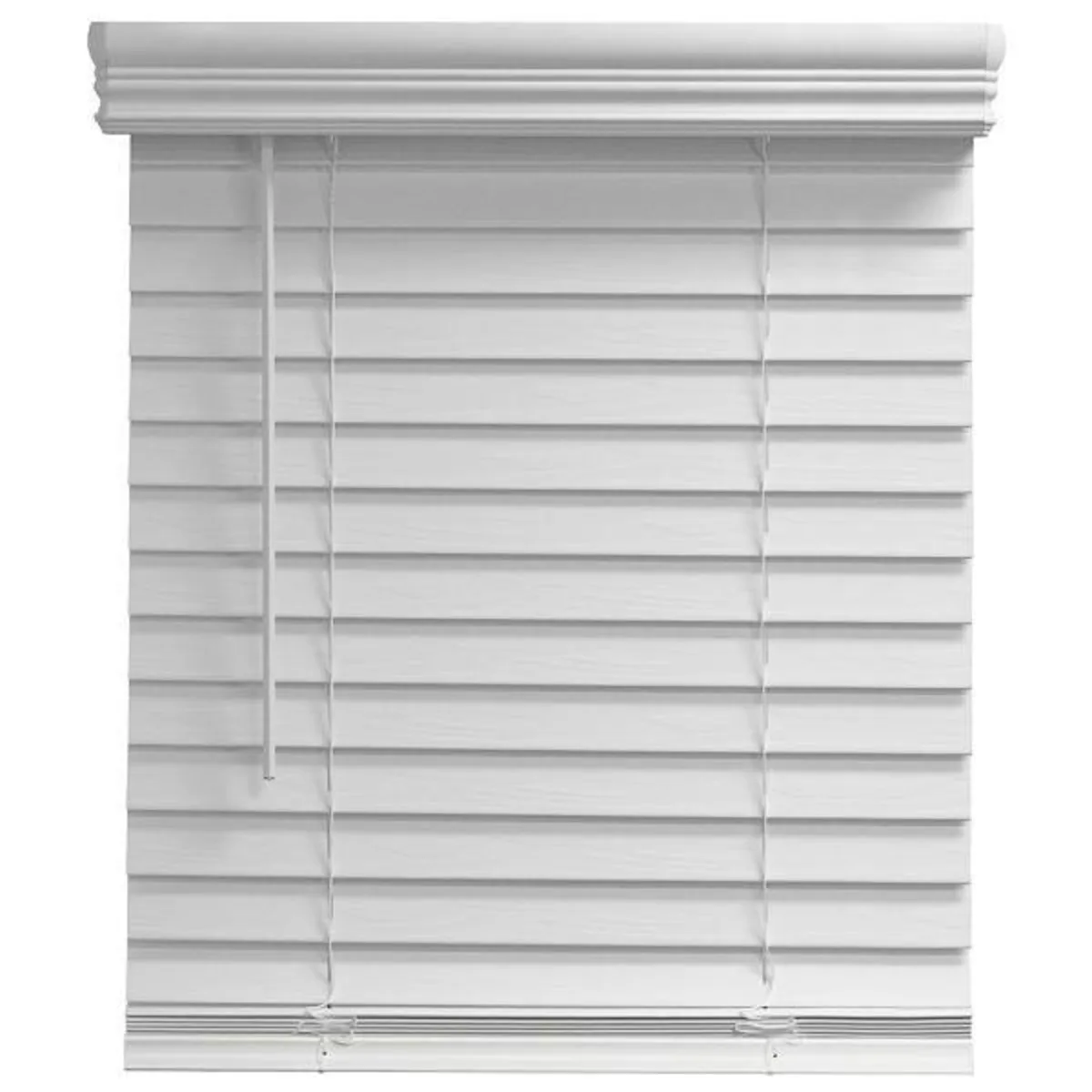 Blinds - Faux Wood - 34 in x 72 in - White