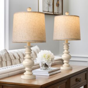 Table Lamps – Rustic Linen Shade (2-Pack)
