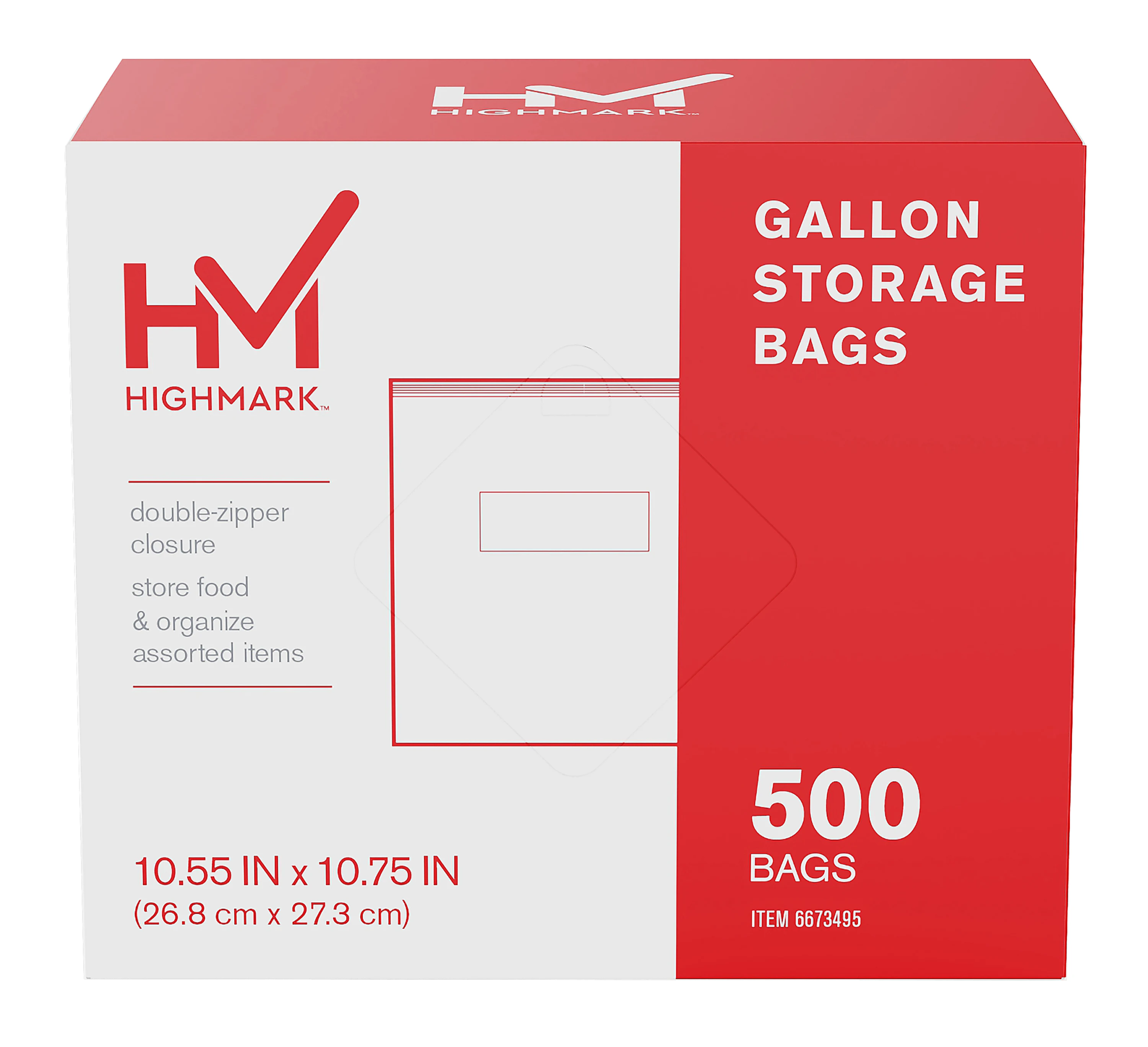 Gallon Plastic Storage Bags – Clear (500-Pack)